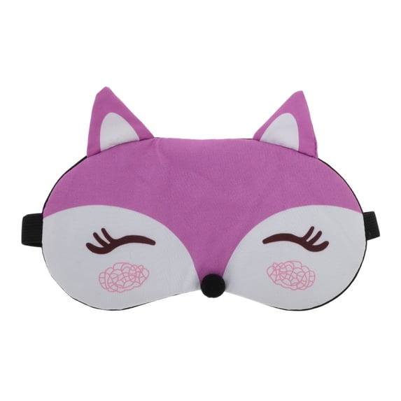 Unique Bargains Comfortable Adjustable Portable Cartoon Fox Sleep Mask Purple