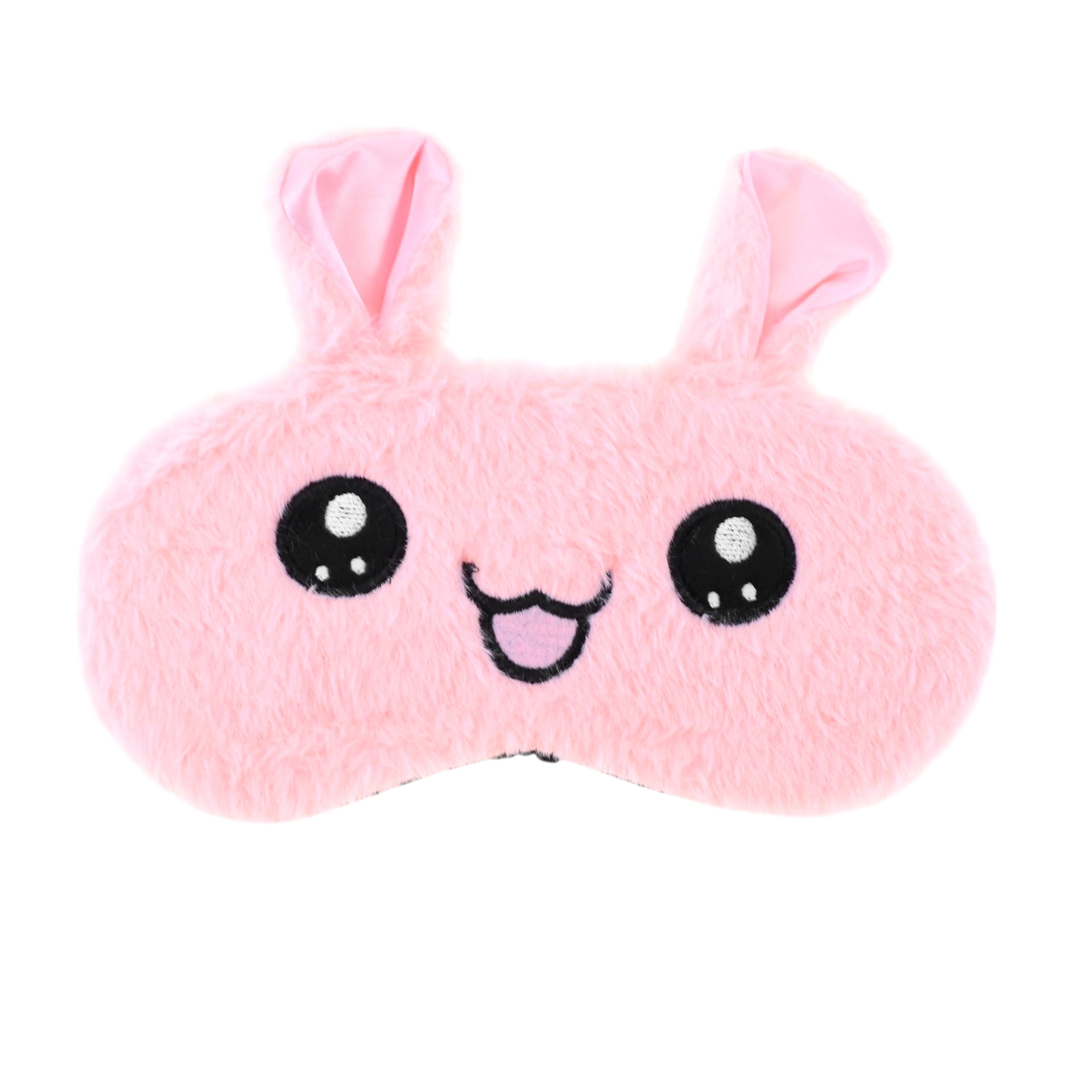 Unique Bargains Comfortable Cartoon Rabbit Eye Mask for Home, Travel Pink