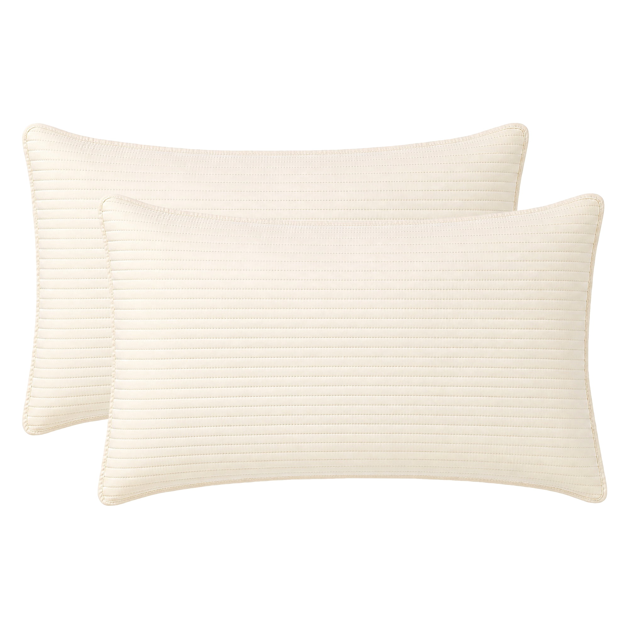 Unique Bargains Comfortable Envelope-style Pillow Protector, 2-pack Quilted Beige 19"x29"