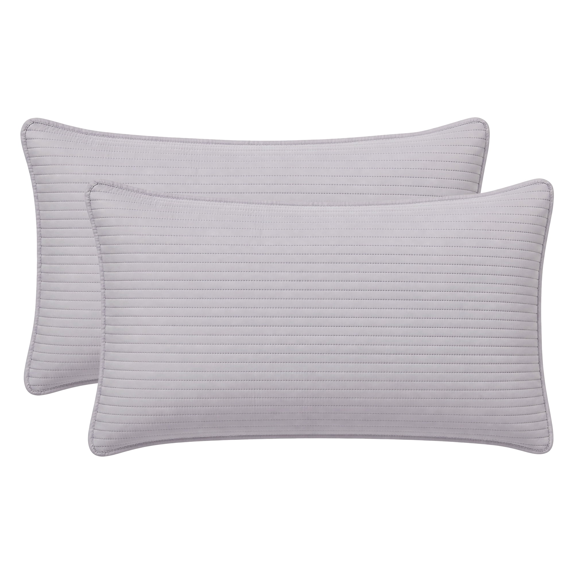 Unique Bargains Comfortable Envelope-style Pillow Protector, 2-pack Quilted Gray 19"x29"