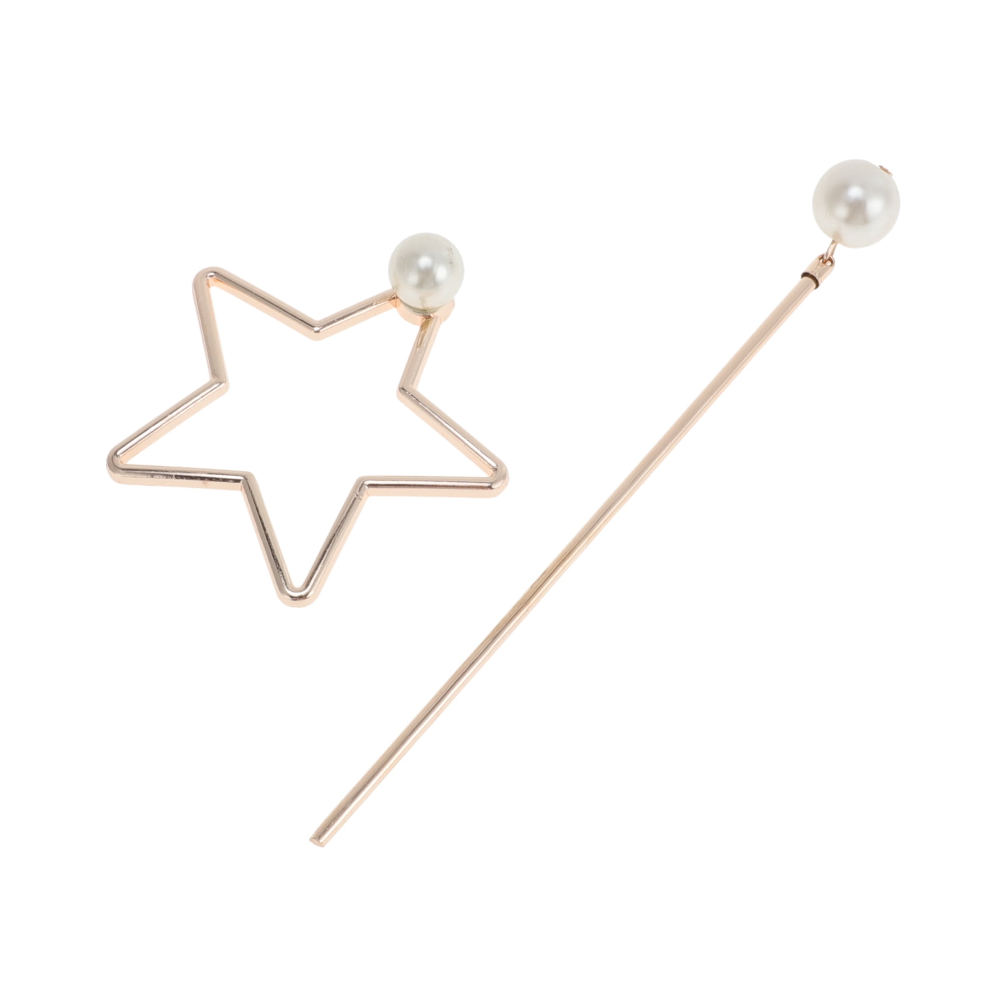 Unique Bargains Comfortable No Slip Pentacle Hair Chopstick for Women 1 Pc Rose Gold Tone