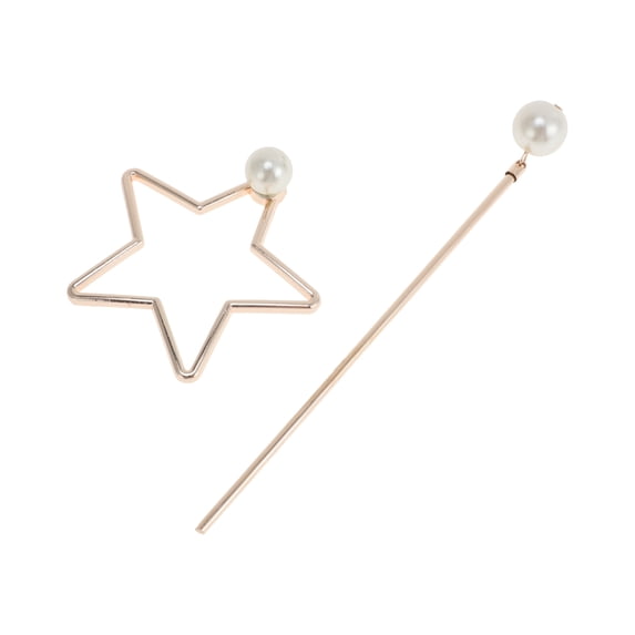 Unique Bargains Comfortable No Slip Pentacle Hair Chopstick for Women 1 Pc Rose Gold Tone