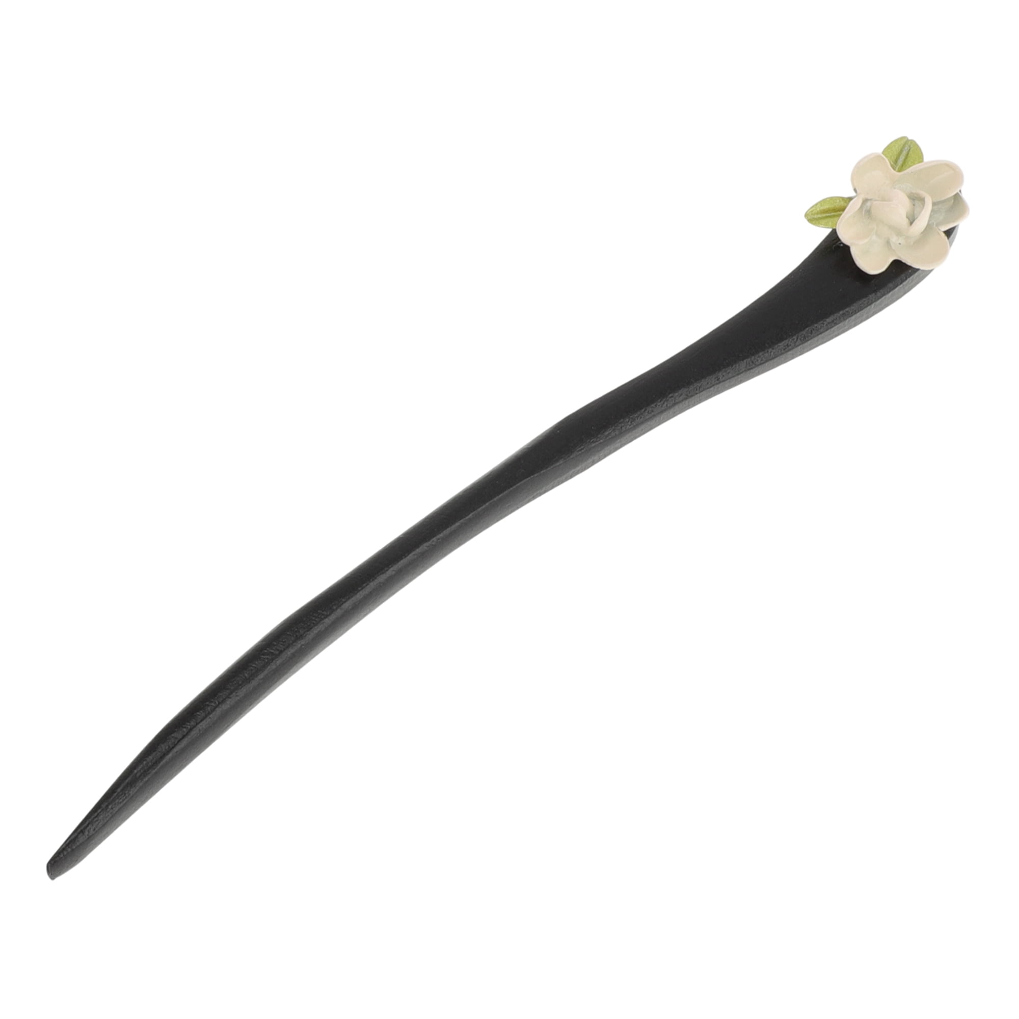 Unique Bargains Comfortable No Slip Teardrop Hair Chopstick for Women 1 Pc ["Floral"]