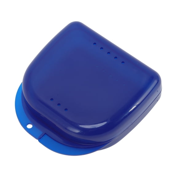 Unique Bargains Compact Braces Box with Vent Holes 1 Pc Clear, Dark Blue