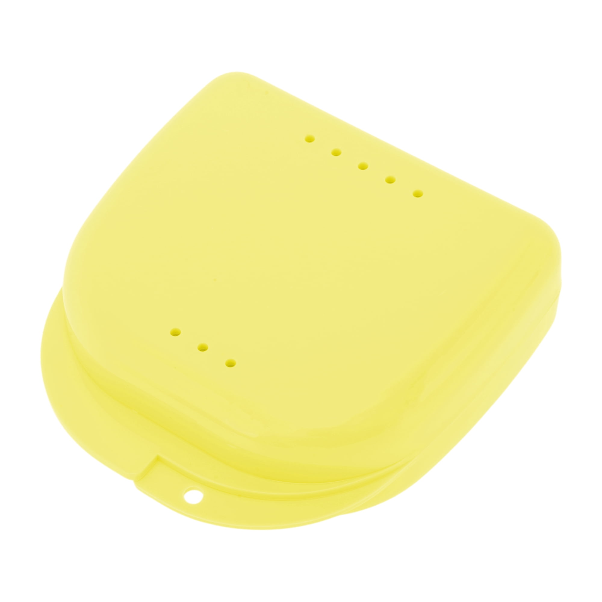 Unique Bargains Compact Braces Box with Vent Holes 1 Pc Yellow