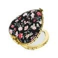 thumbnail image 1 of Unique Bargains Compact Heart Shape Pocket Mini Mirror for Purse Black, 1 of 1