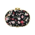 thumbnail image 1 of Compact Mirror for Purses Flower Pocket Mirror Oval Mini Mirror Floral Small Mirror for Purse Black, 1 of 7