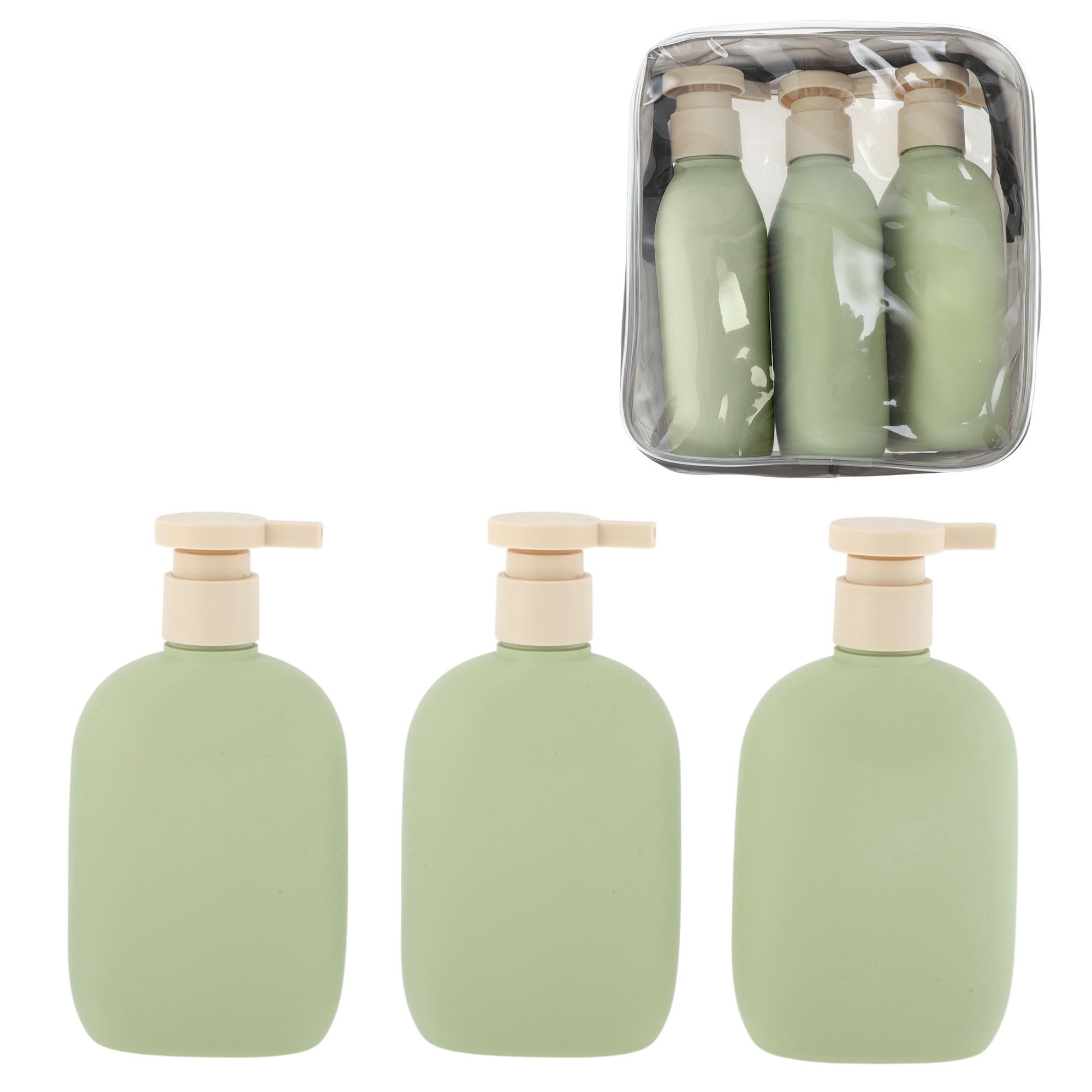 Unique Bargains Compact Plastic Travel Container 3 Pcs 260ml 3xGreen