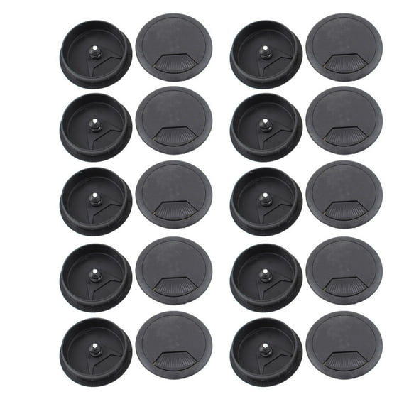 Unique Bargains Computer Desk Plastic Grommet Wire Hole Cap Cable Cover 60mm 20pcs