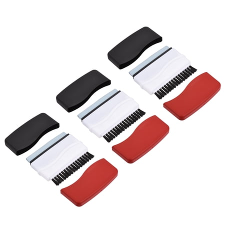 Unique Bargains Computer Screen Cleaner, 3Pack Double Head Keyboard Cleaning Brush for Laptop Computer Keyboard Red Black