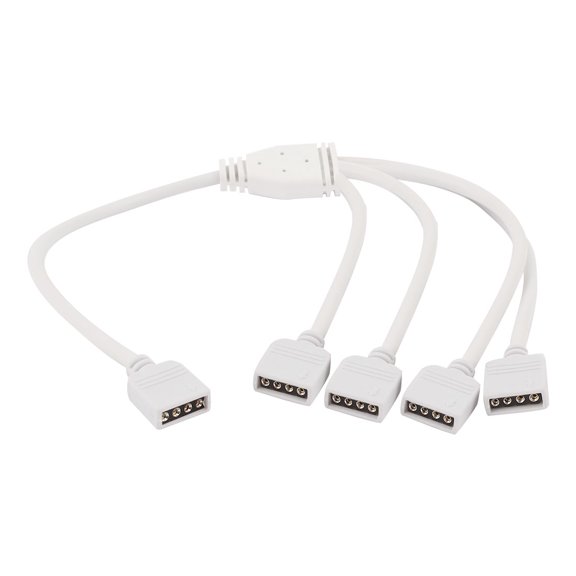 Unique Bargains Connector 1 to 4 4Pin Female Splitter Cable 30cm for RGB SMD5050