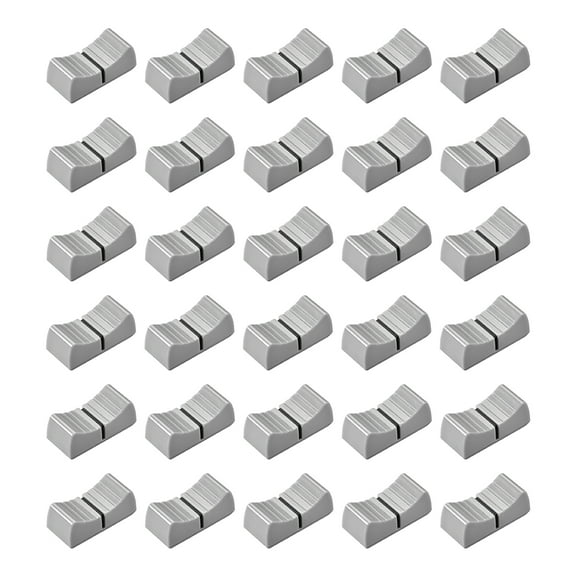 Unique Bargains Console Mixer Slider Fader Knobs Replacement for Potentiometer Gray Knob 0.94" x 0.43" x 0.39" 30 pcs