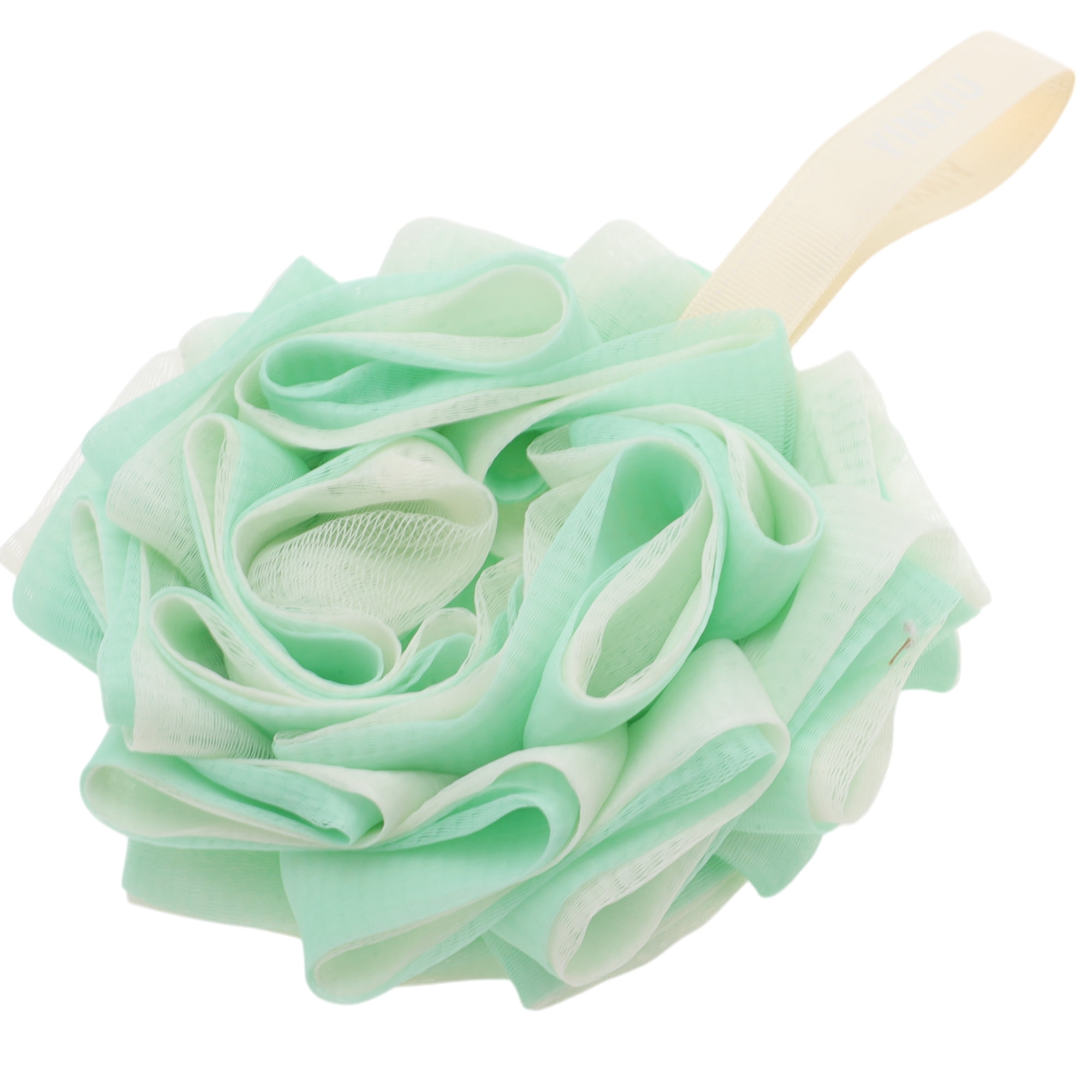Unique Bargains Convenient Bath Shower Loofah Sponge 1 Pc White, Green