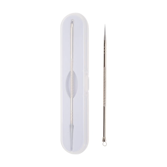 Unique Bargains Convenient Circle Pimple Extractor 5.51"x1.15" Gold Tone 1 Pc