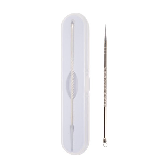Unique Bargains Convenient Circle Pimple Extractor 5.51"x1.15" Gold Tone 1 Pc