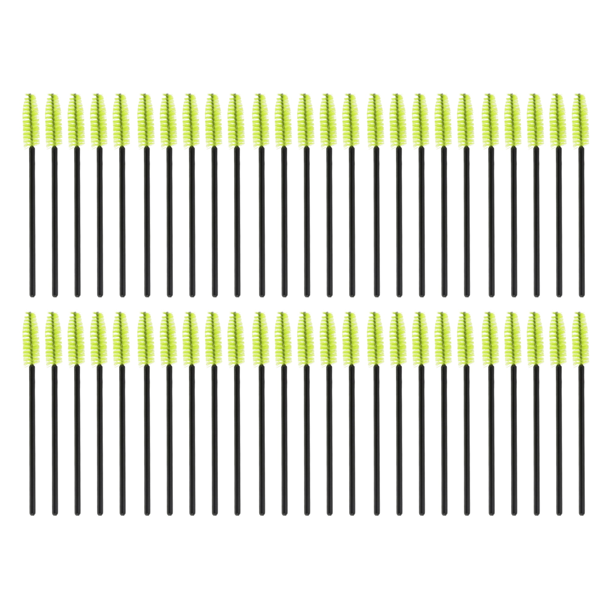 Unique Bargains Convenient Eyebrows Brushes for Travel 50 Pcs Black, Green