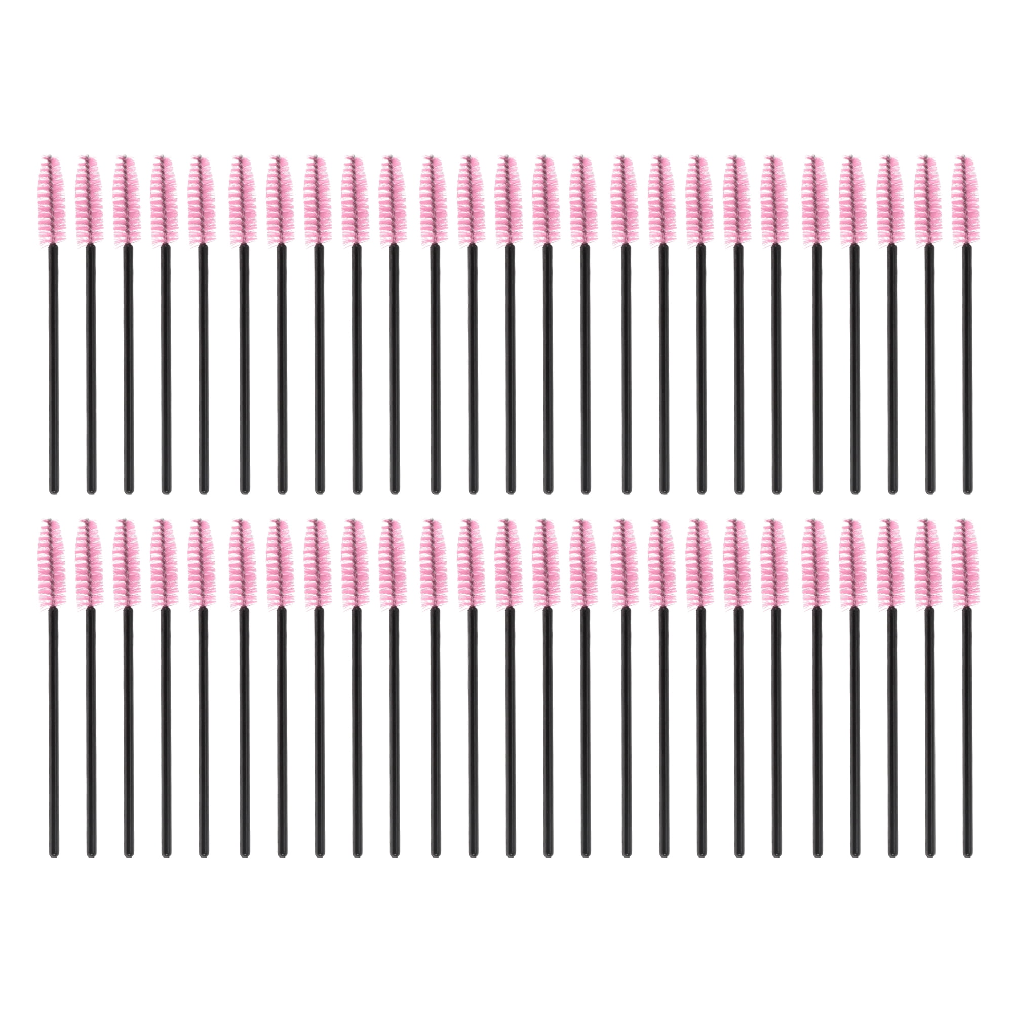 Unique Bargains Convenient Eyebrows Brushes for Travel 50 Pcs Black, Pink