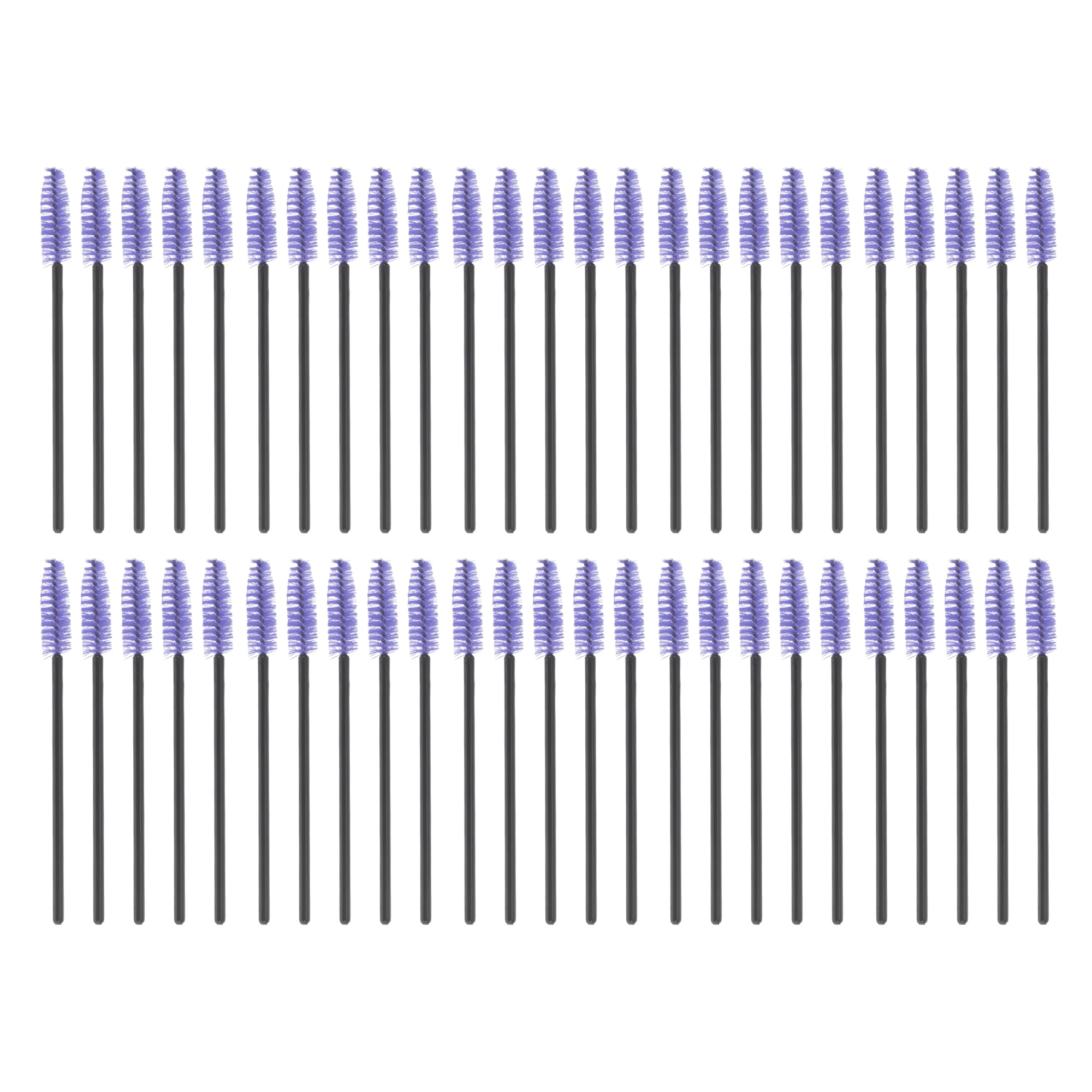 Unique Bargains Convenient Eyebrows Brushes for Travel 50 Pcs Black, Purple