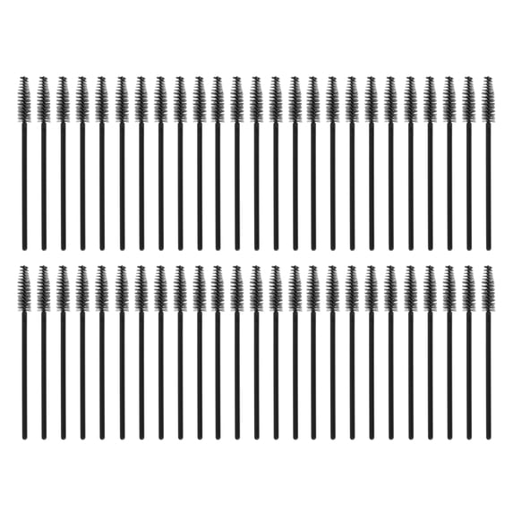 Unique Bargains Convenient Eyebrows Brushes for Travel 50 Pcs Black
