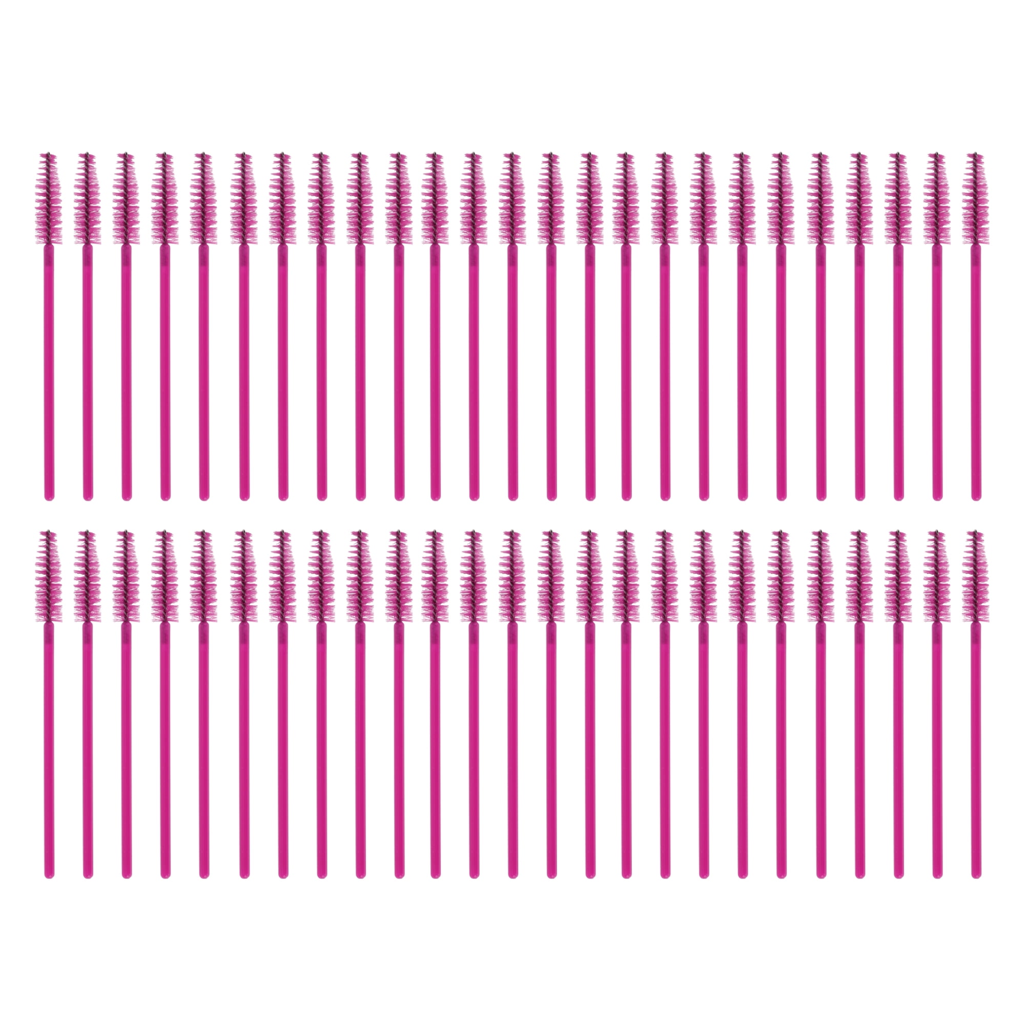 Unique Bargains Convenient Eyebrows Brushes for Travel 50 Pcs Rose Red