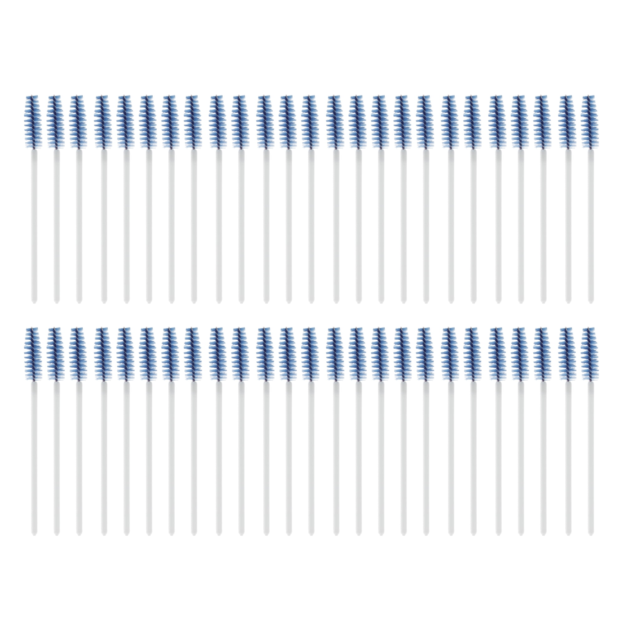Unique Bargains Convenient Eyebrows Brushes for Travel 50 Pcs White, Blue