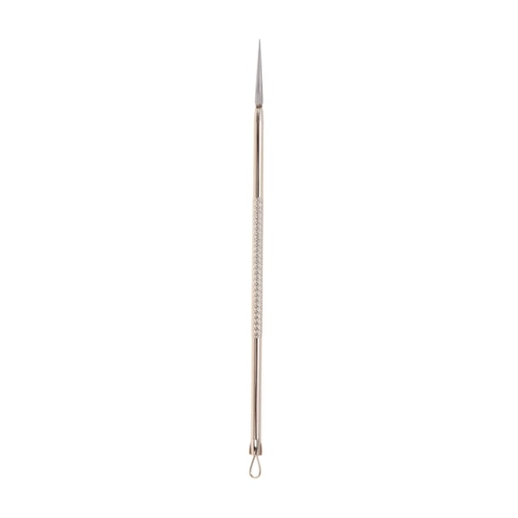Unique Bargains Convenient Fine Facial Pimple Extractor 1 Pc Gold Tone