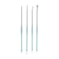 thumbnail image 1 of Unique Bargains Convenient Full Moon Pimple Extractor Kit 1 Set Green, Silver Tone, 1 of 6