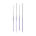 thumbnail image 1 of Unique Bargains Convenient Full Moon Pimple Extractor Kit 1 Set Purple, Silver Tone, 1 of 6
