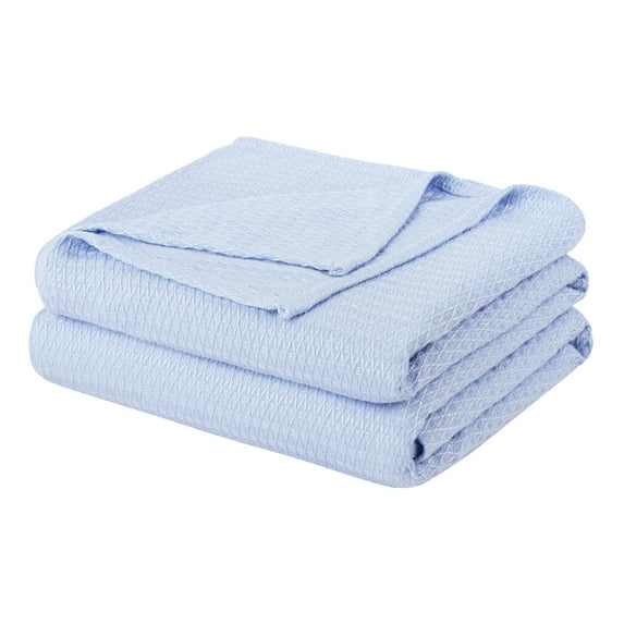 Unique Bargains Cooling Viscose from Bamboo Breathable Blanket Light Blue Full