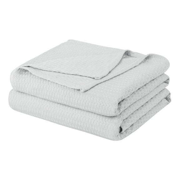 Unique Bargains Cooling Viscose from Bamboo Breathable Blanket Light Gray Full