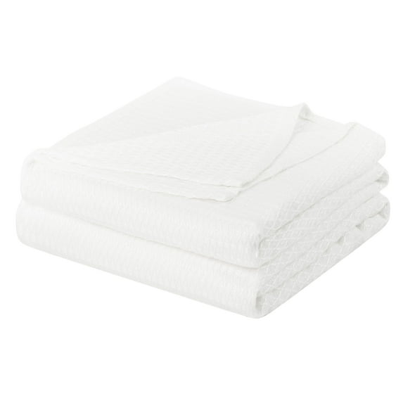 Unique Bargains Cooling Viscose from Bamboo Breathable Blanket White Twin