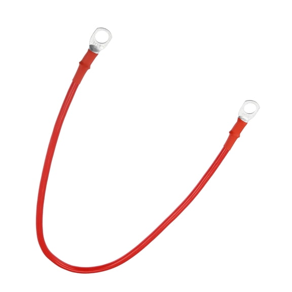 Copper Battery Inverter Cable / Inner 8 AWG Gauge 3/8inch Battery Terminal Cable Universal for Car Vehicle RV / Durable Pure Copper 1.5ft / 1Pcs Red