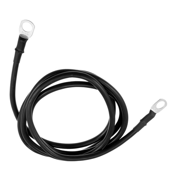 Unique Bargains Copper Battery Inverter Cable 8 AWG Gauge 3/8inch Battery Terminal Cable Universal for Car 5ft Black