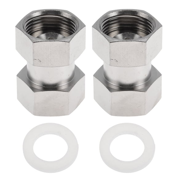 Unique Bargains Copper Electroplated Pipe Fittings 3/4"Female Double Female Threaded Union 1.77" 2 Pcs