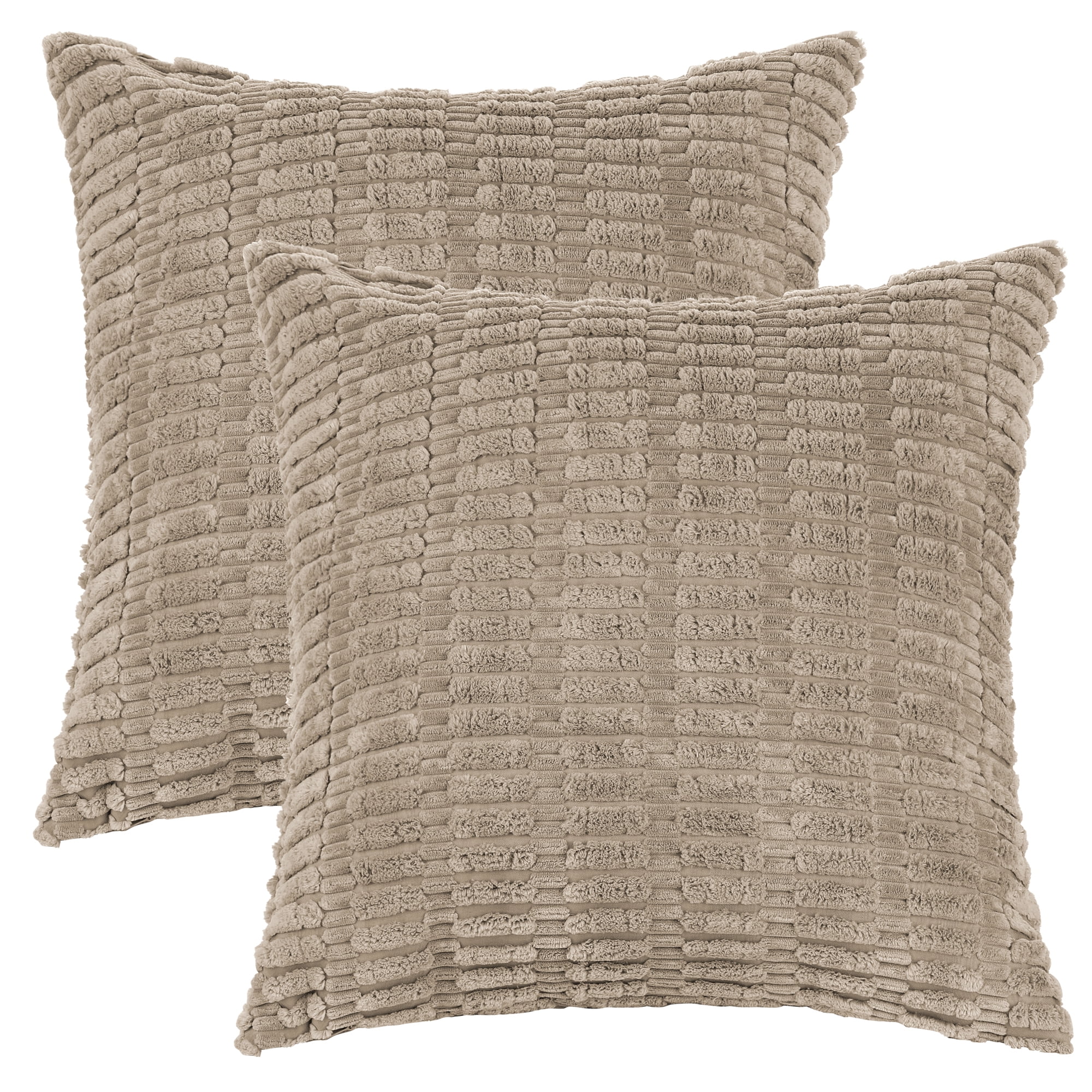 Unique Bargains Corduroy Soft Square Cushion Covers Modern Throw Pillow