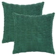 thumbnail image 1 of Unique Bargains Corduroy Soft Square Cushion Covers Modern Throw Pillow Covers (2 Count) Dark Green 18"x18", 1 of 6