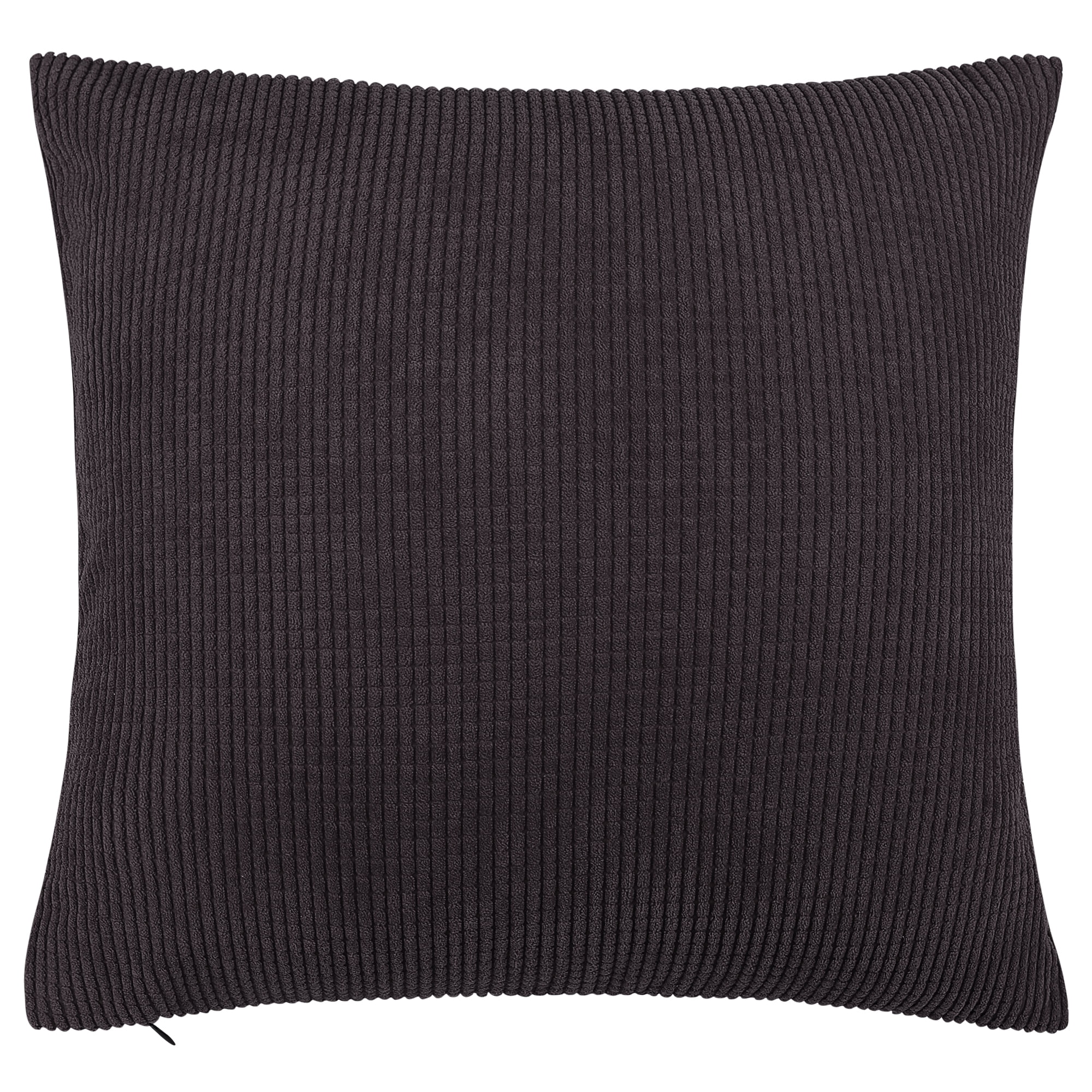 Unique Bargains Corduroy Texture Decorative Throw Pillow Cover Dark Brown 20" x 20"