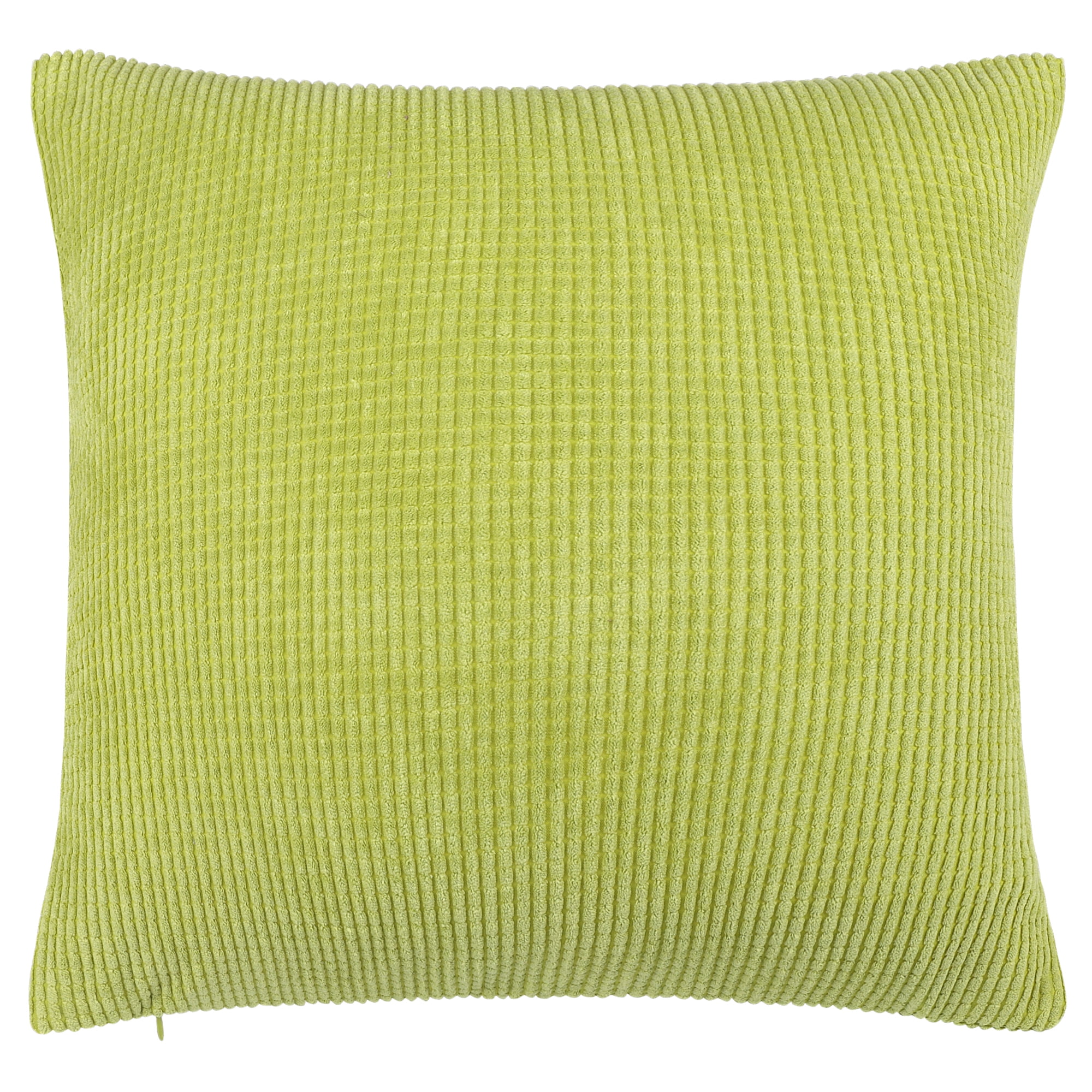 Unique Bargains Corduroy Texture Decorative Throw Pillow Cover Light Green 20" x 20"
