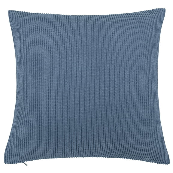 Unique Bargains Corduroy Texture Decorative Throw Pillow Cover Navy Blue 26" x 26"