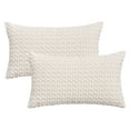 thumbnail image 1 of Unique Bargains Corduroy Throw Pillow Covers Set of 2 White 20" x 12", 1 of 7