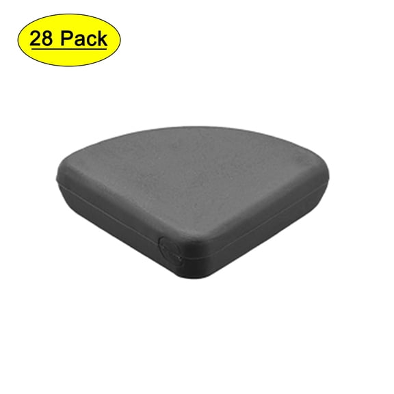 Unique Bargains Corner Guards Edge Protector Furniture Table Corner Protectors Adhesive Soft Silicone Black 30x30x9mm 28Pcs