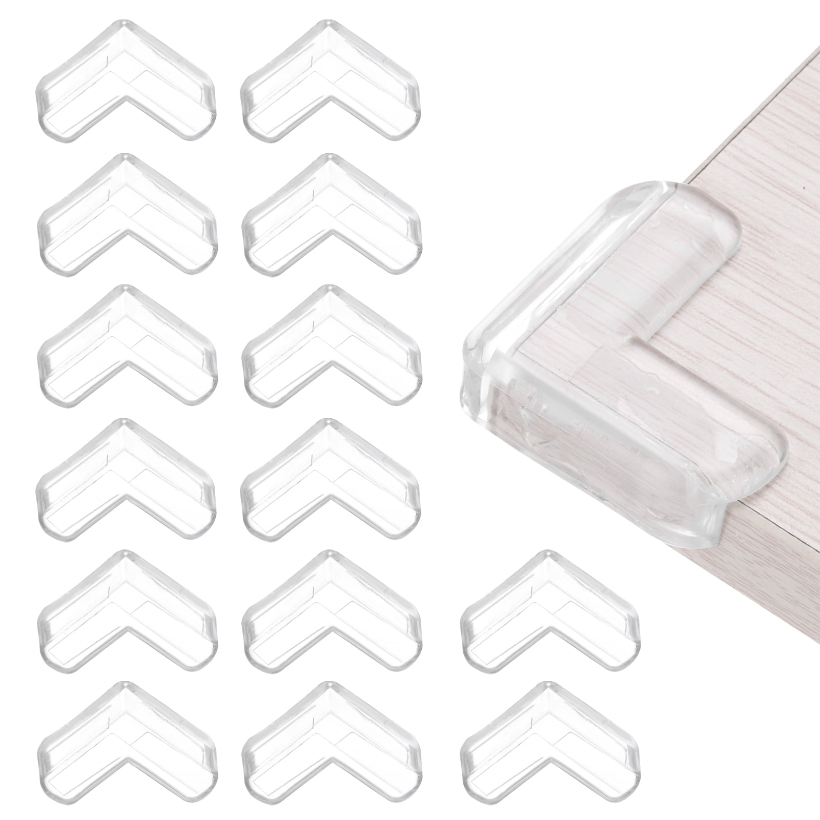 Unique Bargains Corner Protectors for Table Edges Furniture Safety Shapes Clear