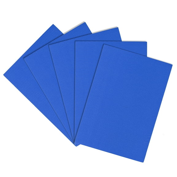 Unique Bargains Corrugated Cardboard Paper Sheets,7.87inch  x 11.90inch,for Craft and DIY Projects Blue 5pcs