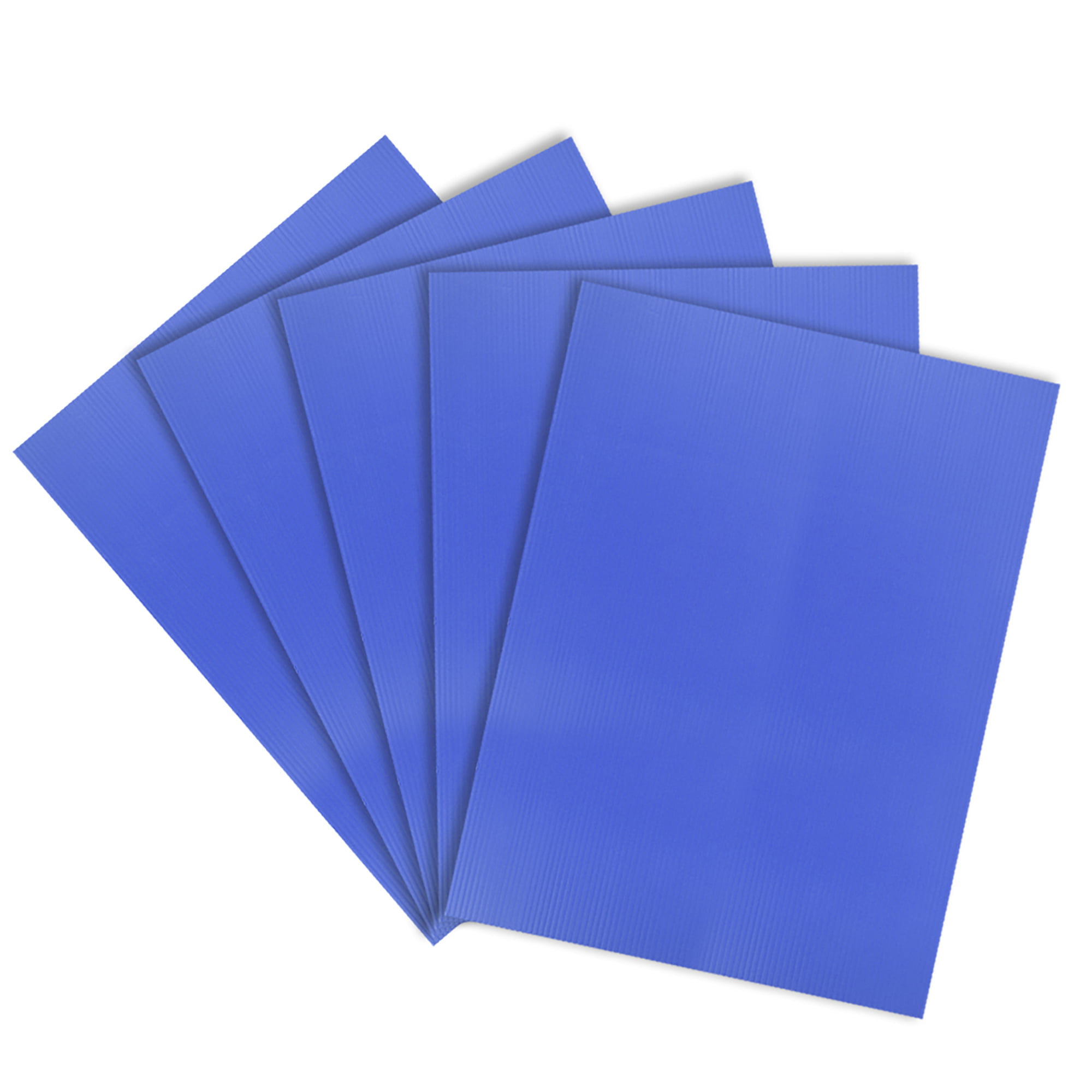 Unique Bargains Corrugated Plastic Sheets,12 Inch x 16 Inch,Waterproof Sign  Blank Board Blue 5pcs