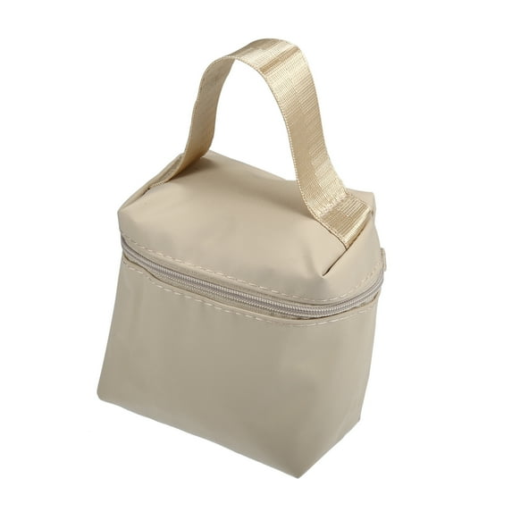 Unique Bargains Floral Makeup Bag Zipper Flower Cosmetic Pouch Beige