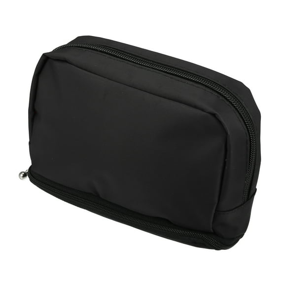 Unique Bargains Floral Makeup Bag Zipper Flower Cosmetic Pouch Black