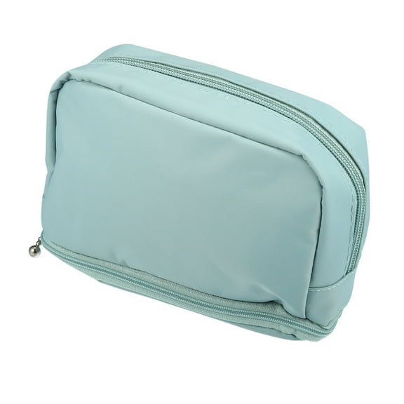 Unique Bargains Floral Makeup Bag Zipper Flower Cosmetic Pouch Blue