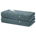 thumbnail image 1 of Unique Bargains Cotton 2 Pack Absorbent Bath Towels Quick Dry and Lightweight Towels Grey 28" x 56", 1 of 8