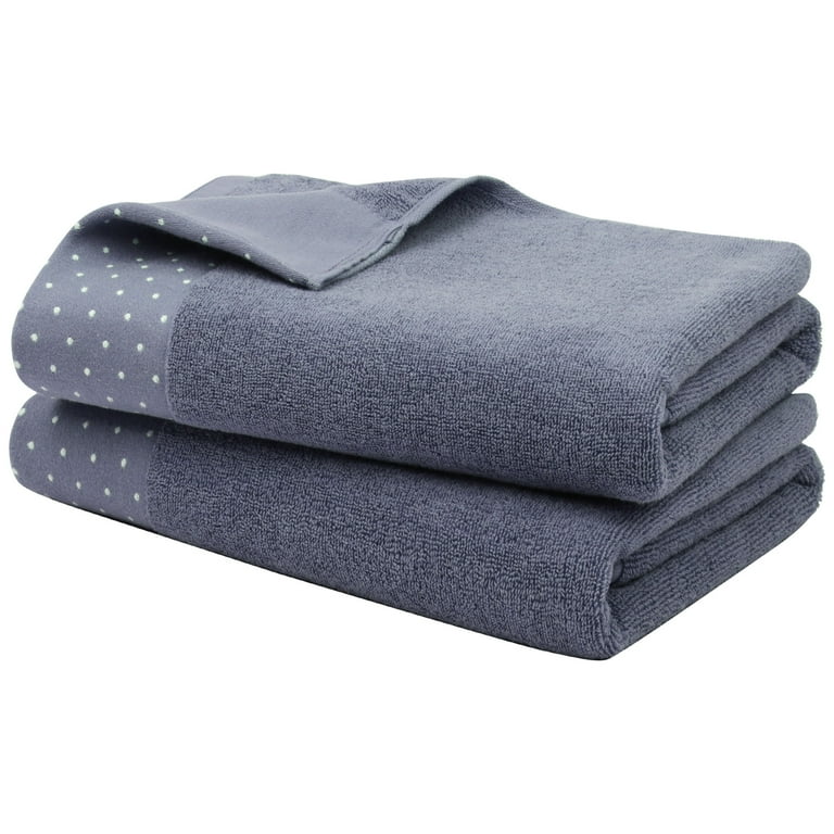 Unique Bargains Hand Towel Set 27 x 54 Soft 100 Combed Cotton 600 GSM Luxury Towels 2 Slate Grey Walmart