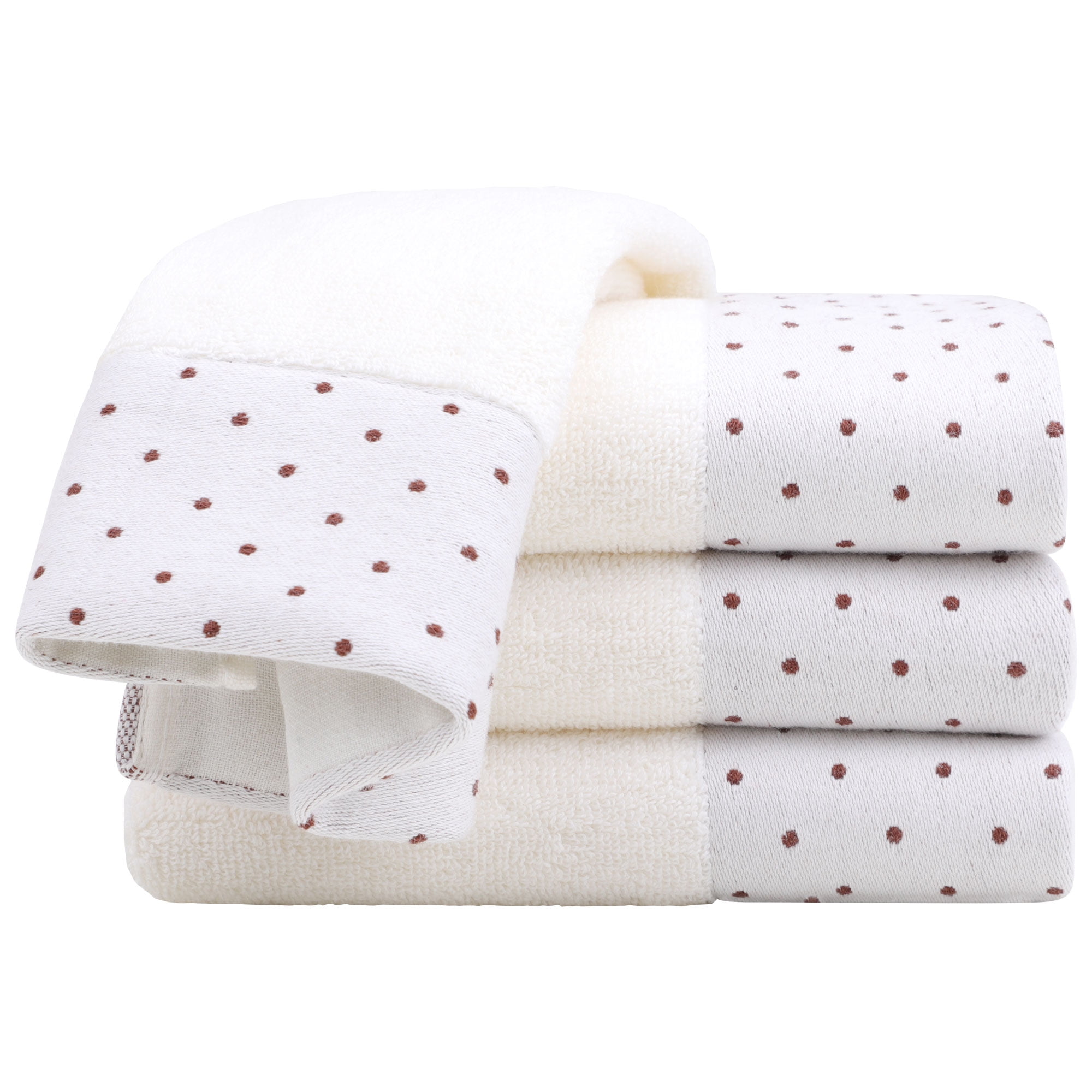 Unique Bargains Cotton 600 GSM Absorbent Hand Towel Set 14" x 30" Beige 4 Pcs